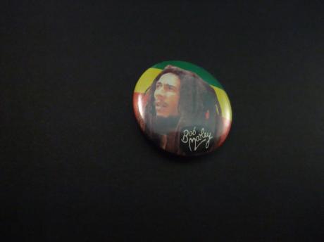 Bob Marley Jamaicaans reggae zanger met Jamaicaanse vlag